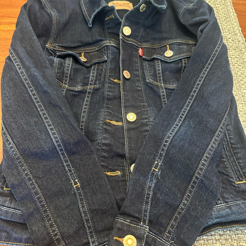 Levi's Dark Blue Denim Jacket Women’s Petite Small